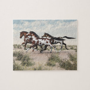 Loop als de wind - Galopperende paarden Puzzel Legpuzzel