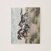 Loop als de wind - Galopperende paarden Puzzel Legpuzzel (Verticaal)