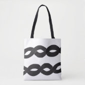 Loop Band Monochrome Ink Tote Bag (Voorkant)