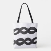 Loop Band Monochrome Ink Tote Bag (Achterkant)