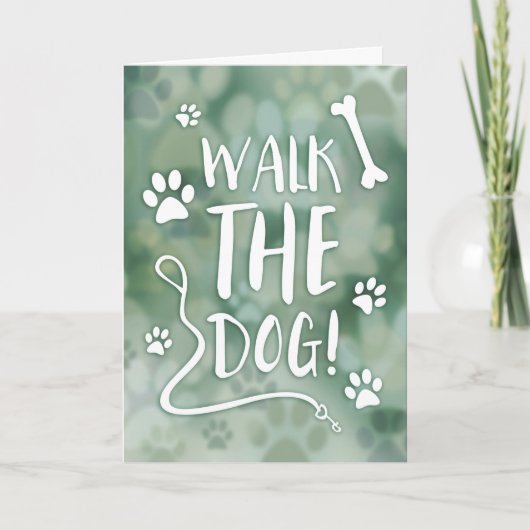 loop de hond feestdagen kaart (Voorkant)