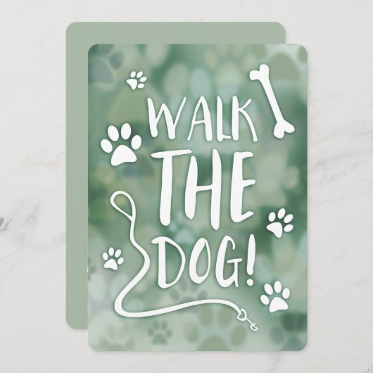 loop de hond kaart (Voorkant / Achterkant)