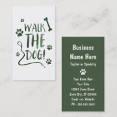 loop de hond visitekaartje (Voorkant / Achterkant)