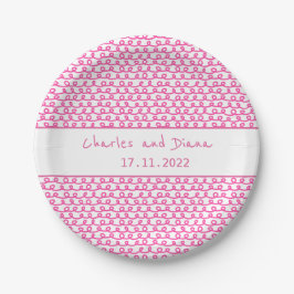 Loop de Loop Hot Roze Papieren Bordje