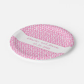 Loop de Loop Hot Roze Papieren Bordje (Gekanteld)