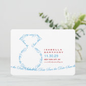 Loop Diamanten Ring Klassieke Foto Bewaar de Datum Save The Date (Staand voorkant)