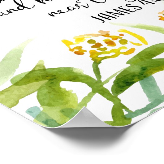 Loop dicht bij God | James 4:8 Poster (Hoek)