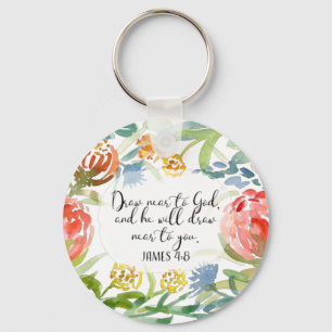 Loop dicht bij God   James 4:8 Sleutelhanger