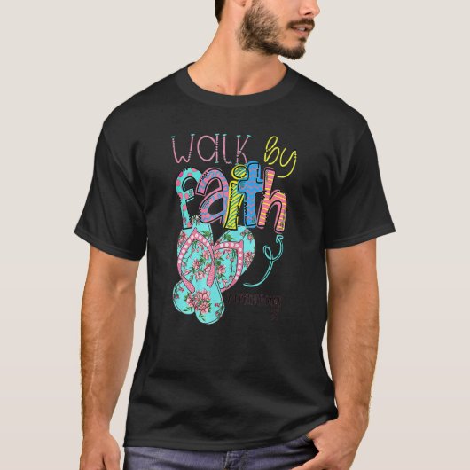 Loop door Faith Teenslippers Christelijke Jezus Bi T-shirt (Voorkant)