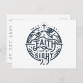 Loop door geloof niet door zicht briefkaart (Voorkant / Achterkant)