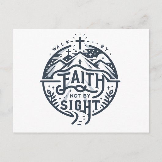 Loop door geloof niet door zicht briefkaart (Voorkant)