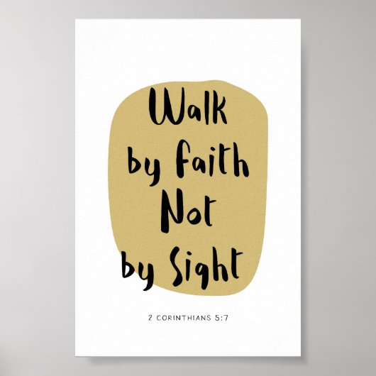 Loop door geloof niet door zicht poster (Voorkant)