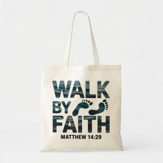 Loop Door Het Geloof Christelijke Oceaan Tote Bag