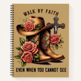 Loop Door Het Geloof Christen | Westerse Cowgirl G Notitieboek