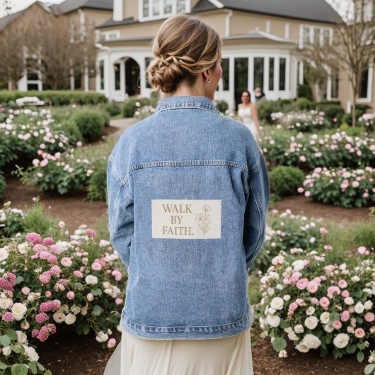 Loop Door Het Geloof Jean Jas Denim Jacket (Huwelijk Achterkant)