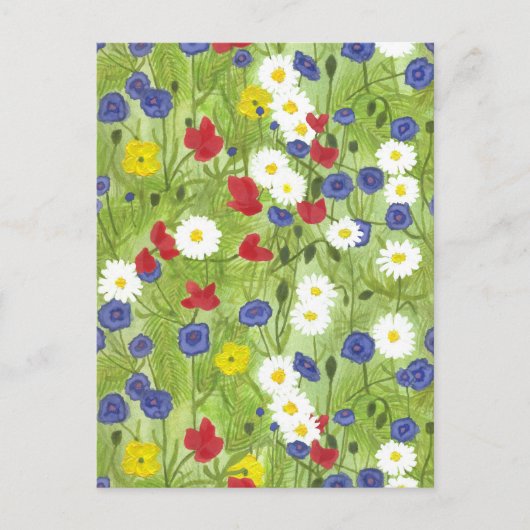 Loop door Wildflowers Briefkaart (Voorkant)