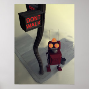 Loop geen afdrukken poster