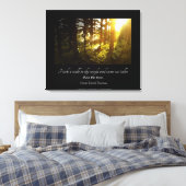 Loop in de Bossen Thoreau Quote Canvas Afdruk (Insitu (Slaapkamer))