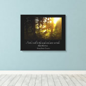 Loop in de Bossen Thoreau Quote Canvas Afdruk (Insitu (Houten vloer))