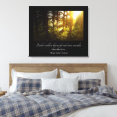 Loop in de Bossen Thoreau Quote Canvas Afdruk (Insitu (Slaapkamer))