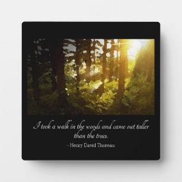 Loop in de Bossen Thoreau Quote Tabletop Fotoplaat