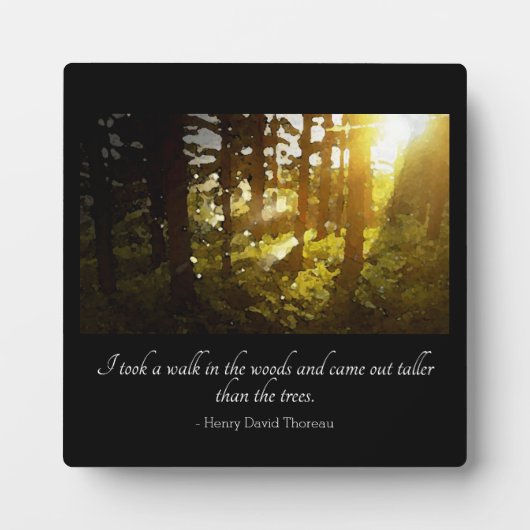 Loop in de Bossen Thoreau Quote Tabletop Fotoplaat (Voorkant)