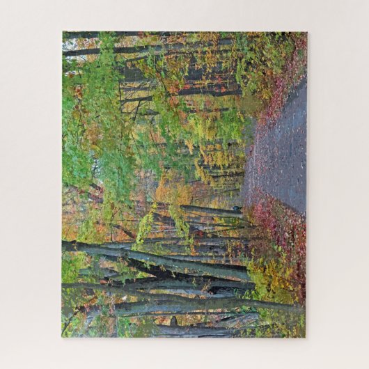 Loop in de herfst Bossen Design Puzzle Legpuzzel (Verticaal)