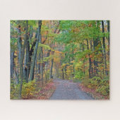 Loop in de herfst Bossen Design Puzzle Legpuzzel (Horizontaal)