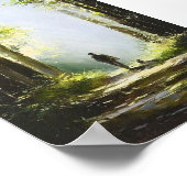 Loop in het schilderij van houtolie poster (Hoek)