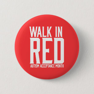 Loop in Red Autism Acceptance Button