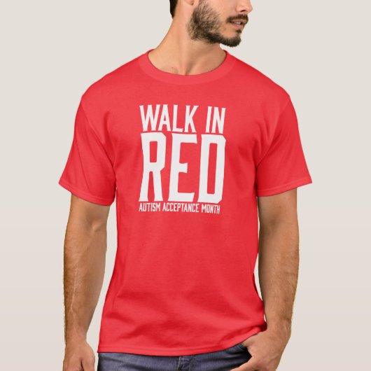 Loop in Red Tshirt (Voorkant)