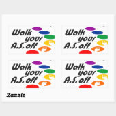 Loop je A.S. eraf Rechthoekige Sticker (Vel)