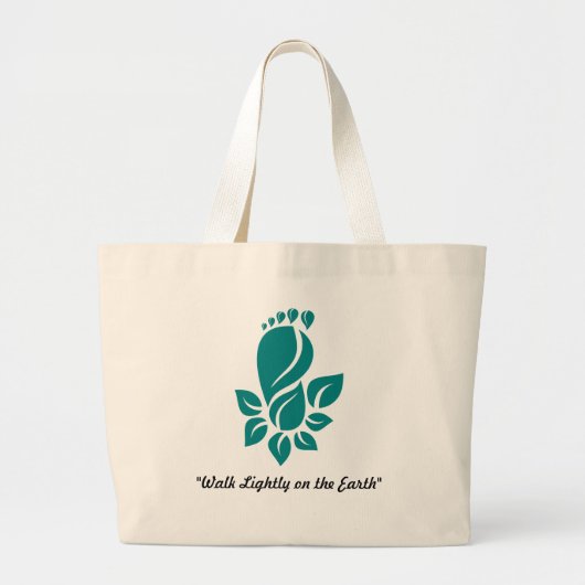Loop Licht over de Aarde Grote Tote Bag (Voorkant)