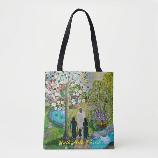 "Loop met Christus" Canvas tas (Voorkant)