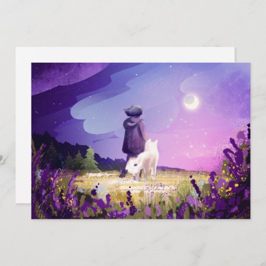 Loop met een vriend briefkaart (Voorkant / Achterkant)