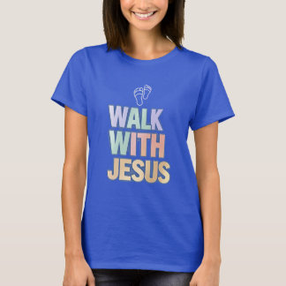 Loop met Jezus Christelijk Faith Pastel Graphic T-shirt