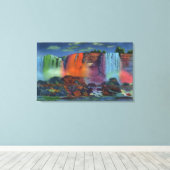 Loop naar de grot van de winden bij nacht canvas afdruk (Insitu (Houten vloer))