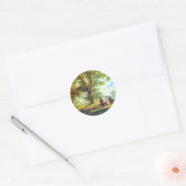 Loop naar Emmaus Ronde Sticker (Envelop)