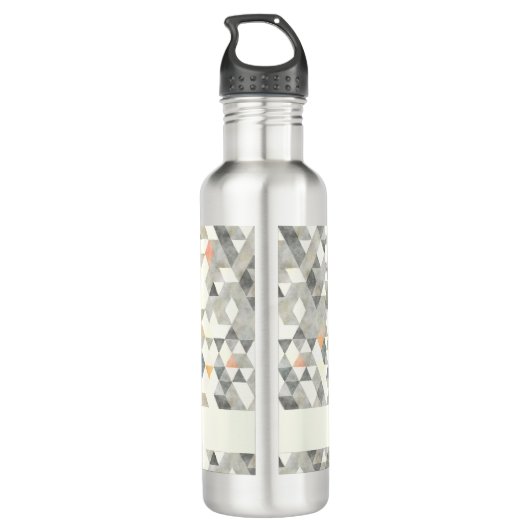 Loop naar Faith Gray Triangle Pattern Waterfles (Achterkant)