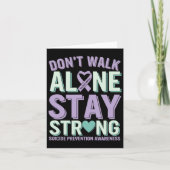 Loop niet alleen en blijf sterk in zelfmoordpreven kaart (Voorkant)