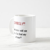 Loop niet met me mee koffiemok (Voorkant links)