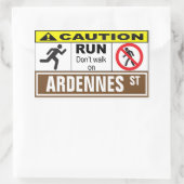 Loop niet op Ardennes sticker (Tas)