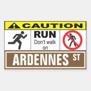 Loop niet op Ardennes sticker