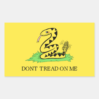 Loop niet op haar!! (Gadsden niet op mij trappen) Rechthoekige Sticker