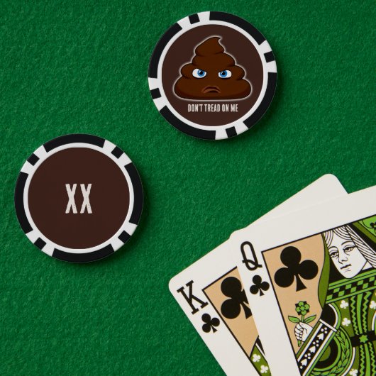 Loop niet op me, poep poker chips (Pokertafel (Dubbel))