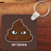 Loop niet op me, poep sleutelhanger (Achterkant)