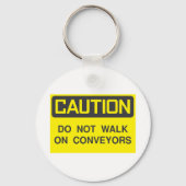 Loop niet op transportbanden teken sleutelhanger (Voorkant)