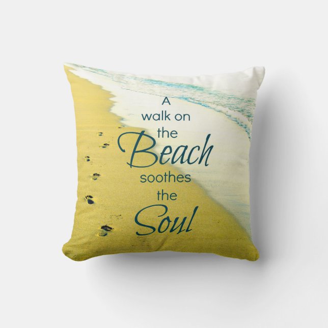 Loop op de Beach Pillow Kussen (Voorkant)