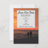 Loop op de Beach sparen de Datum Save The Date (Voorkant)