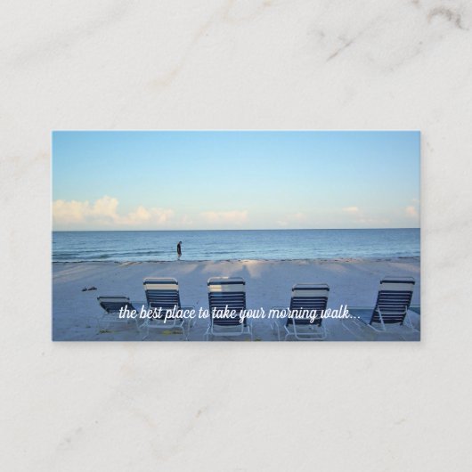 Loop op op het Visitekaartje van de Beach (Voorkant)
